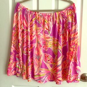 Lilly Pulitzer off the shoulder top.  Size L